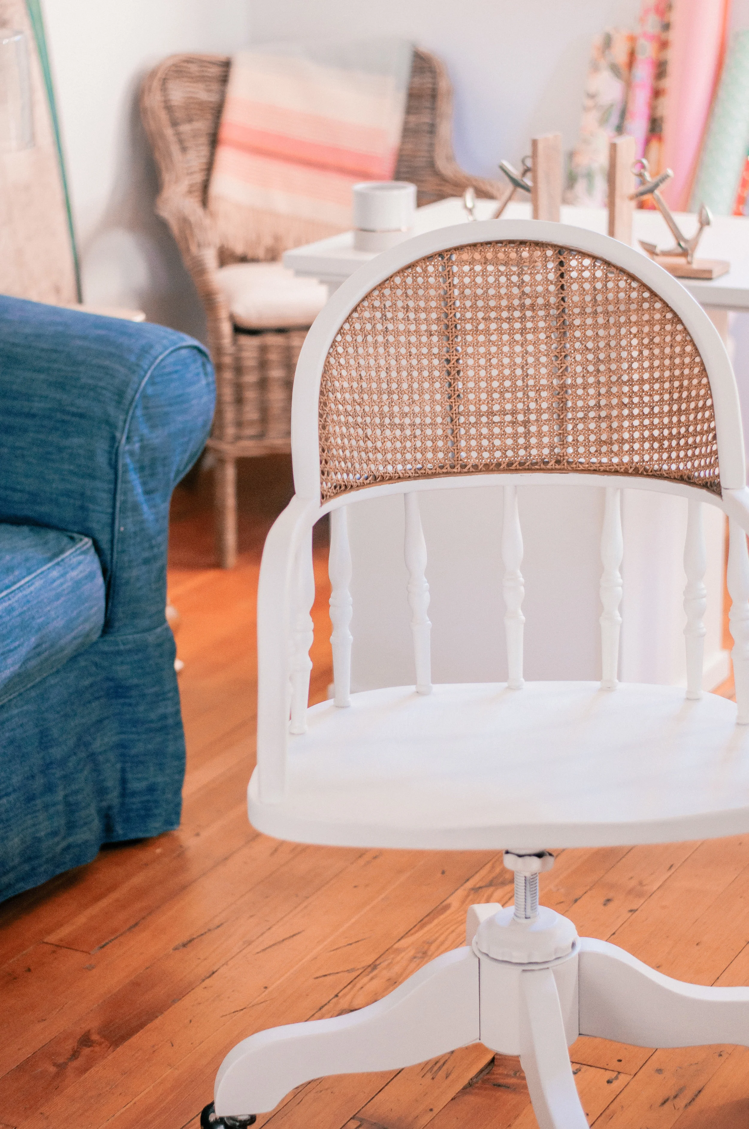 Diy Painted White Cane Chair Makeover Love And Specs