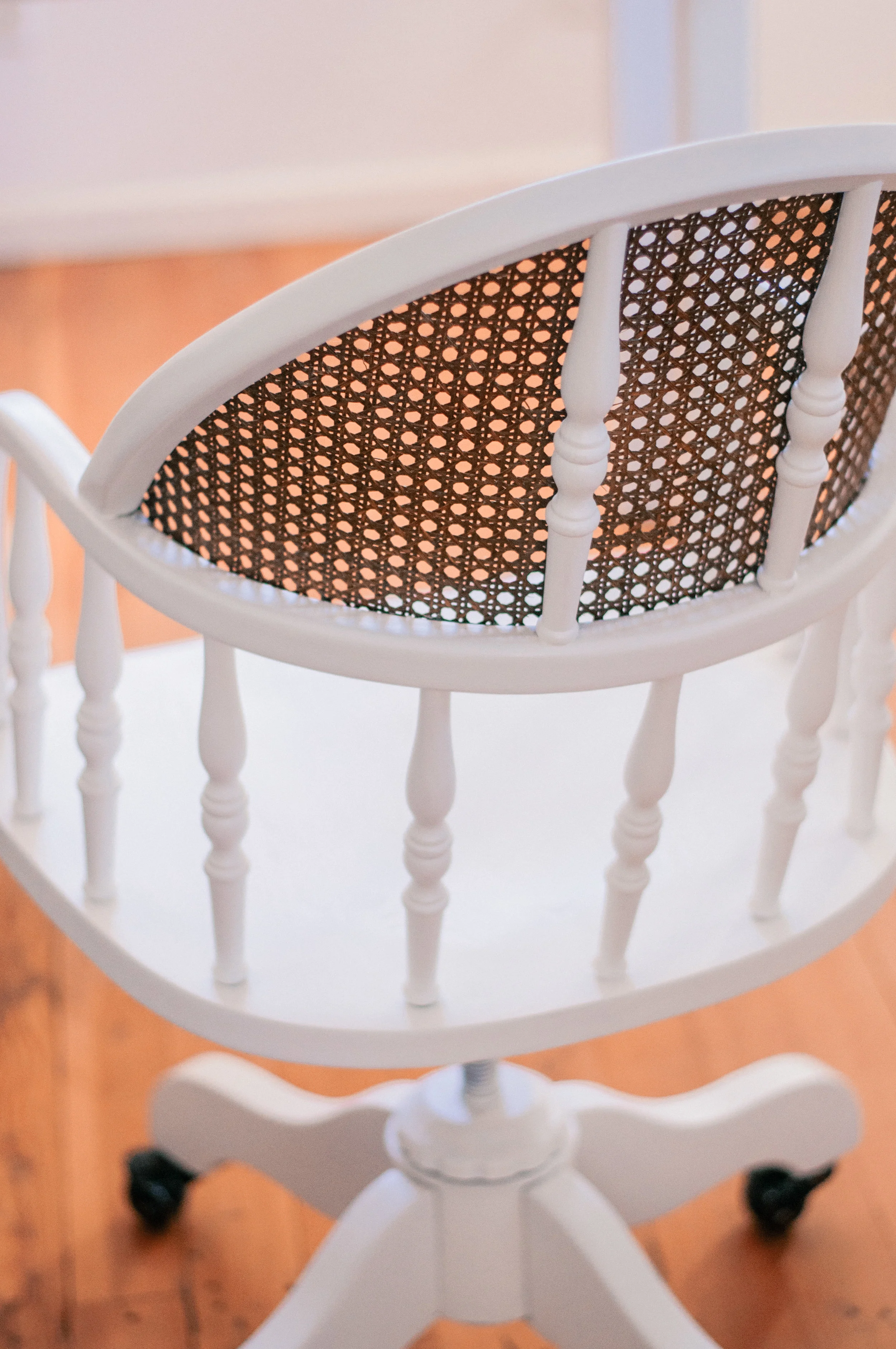 Diy Painted White Cane Chair Makeover Love And Specs