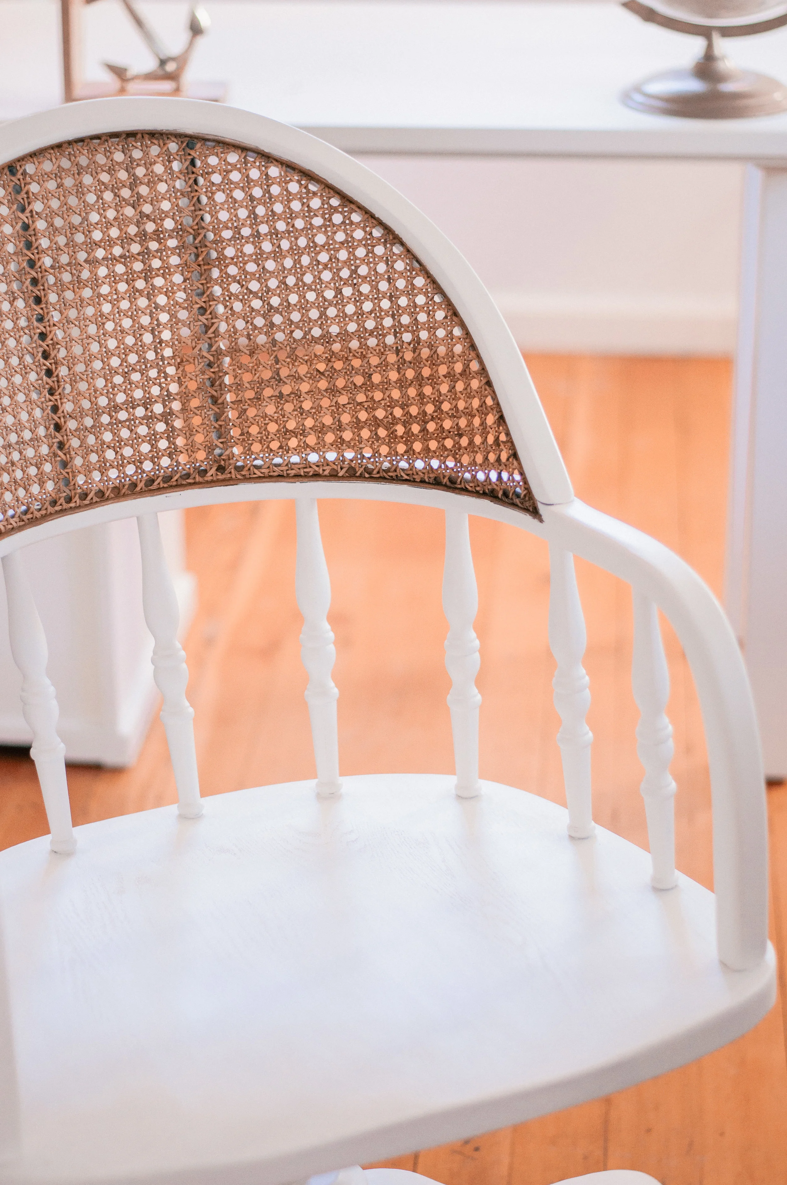 Diy Painted White Cane Chair Makeover Love And Specs