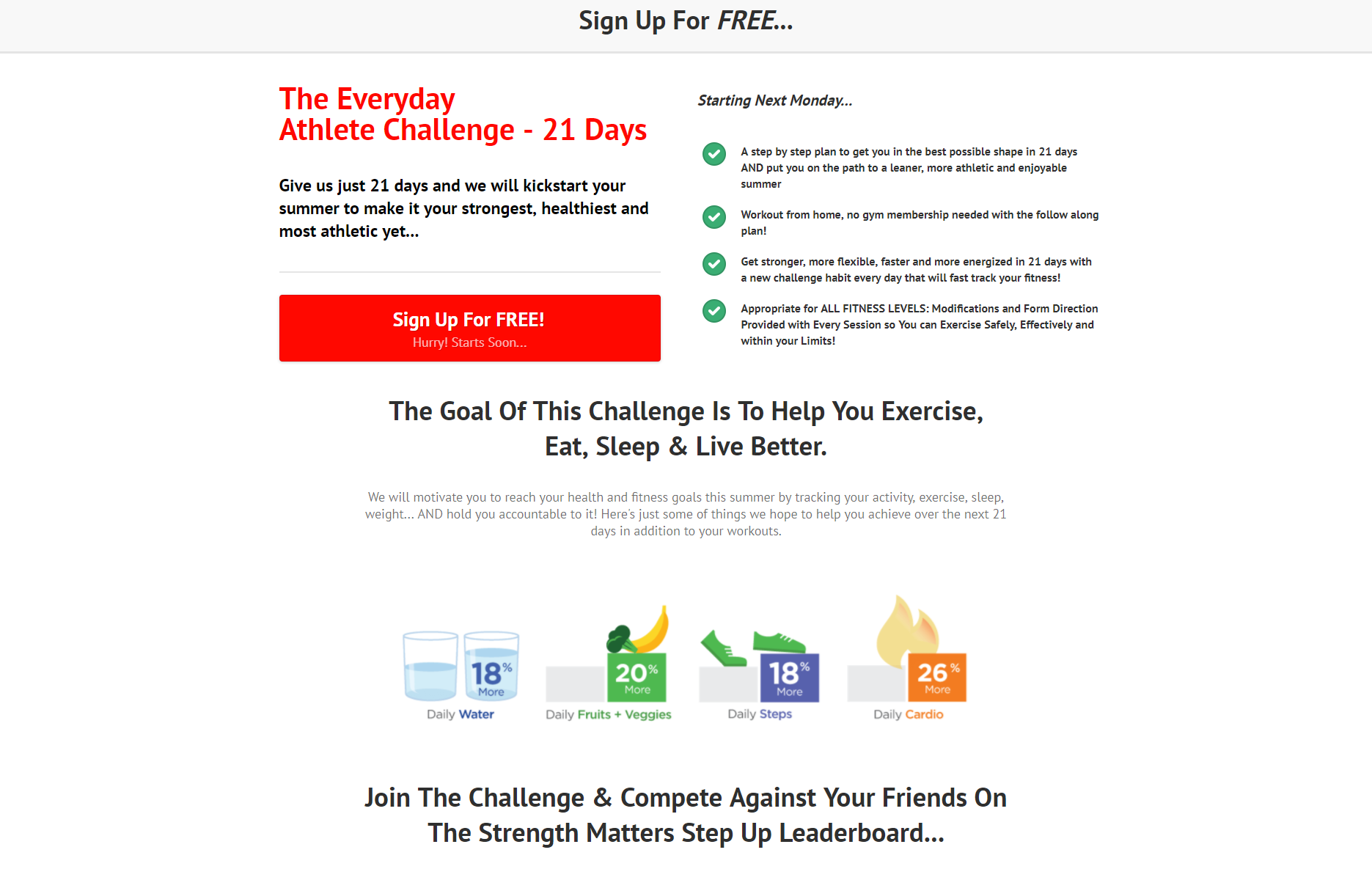 Strength Matters Landing Page Using ClickFunnels