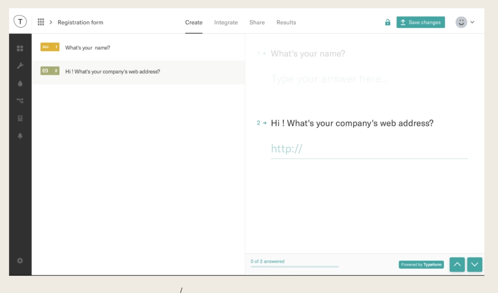 Typeform Assessement Builder