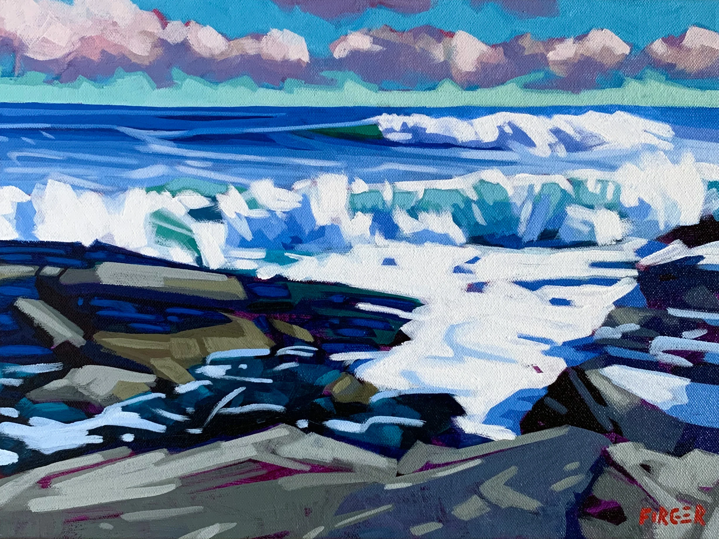 Breakers - 12 x 16, Acrylic on Canvas
