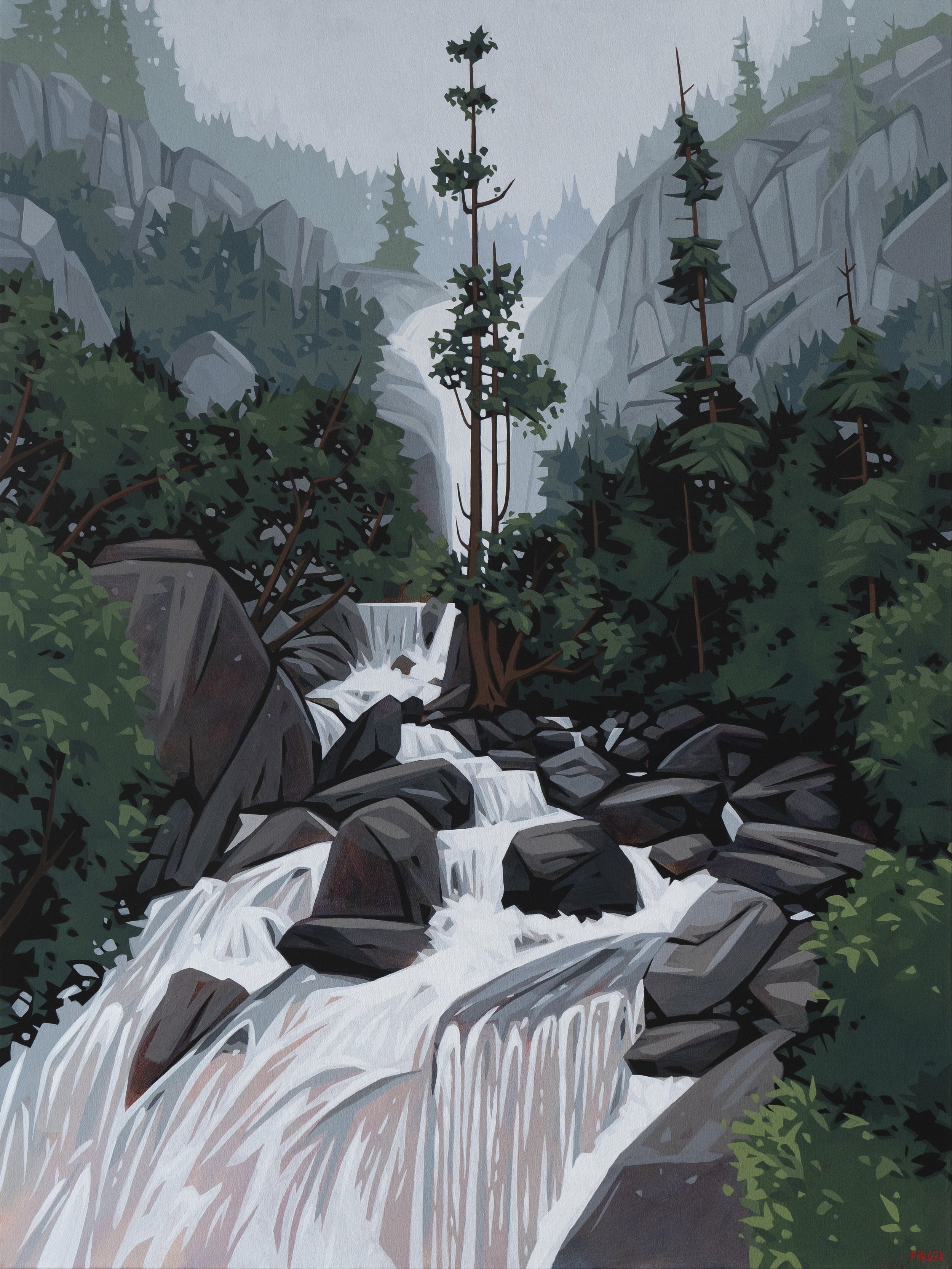 "Cascade Creek Falls" - 36 x 48, Acrylic on Canvas (SOLD)