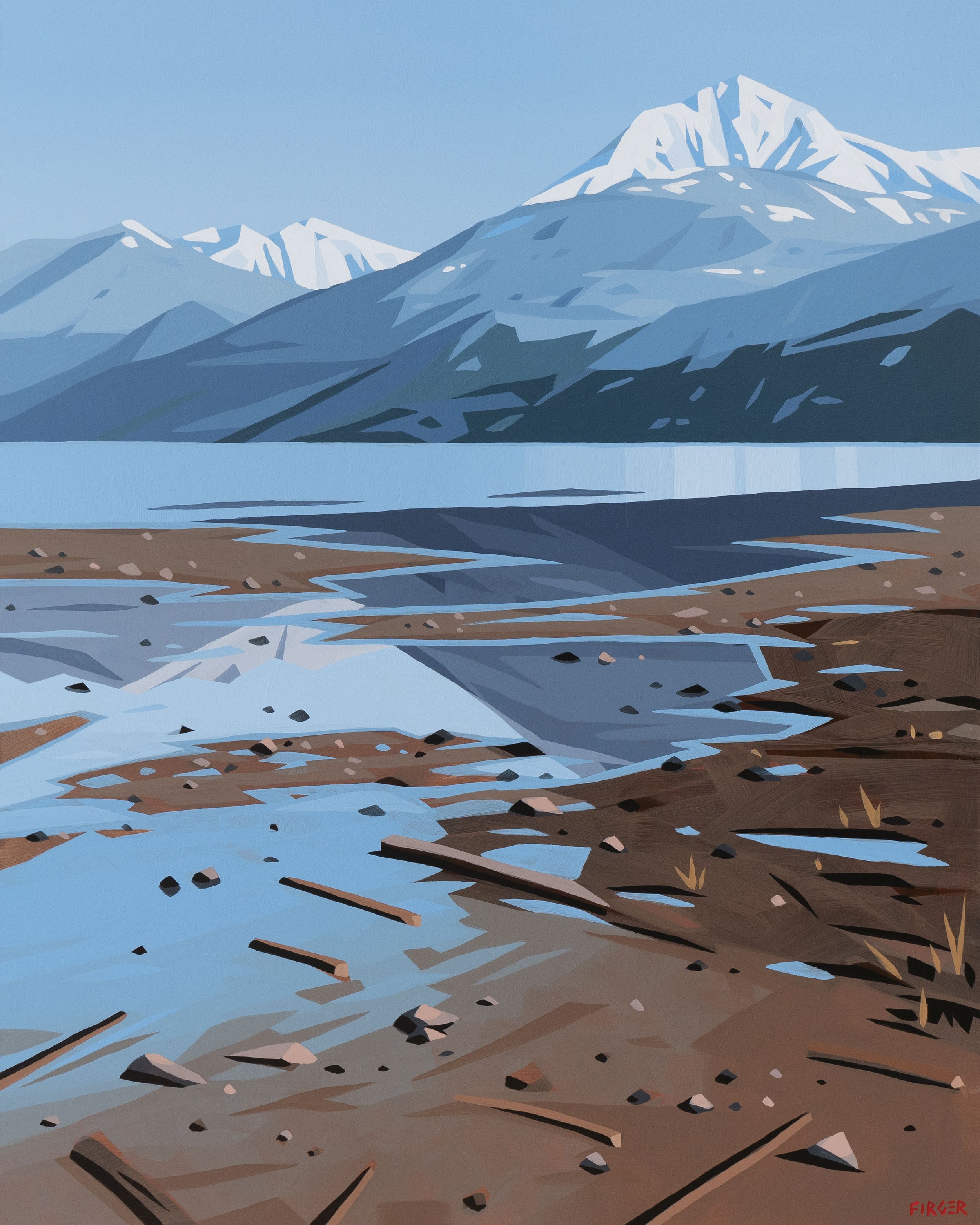 Mountain Coast - 16 x 20, Acrylic on Panel (SOLD)