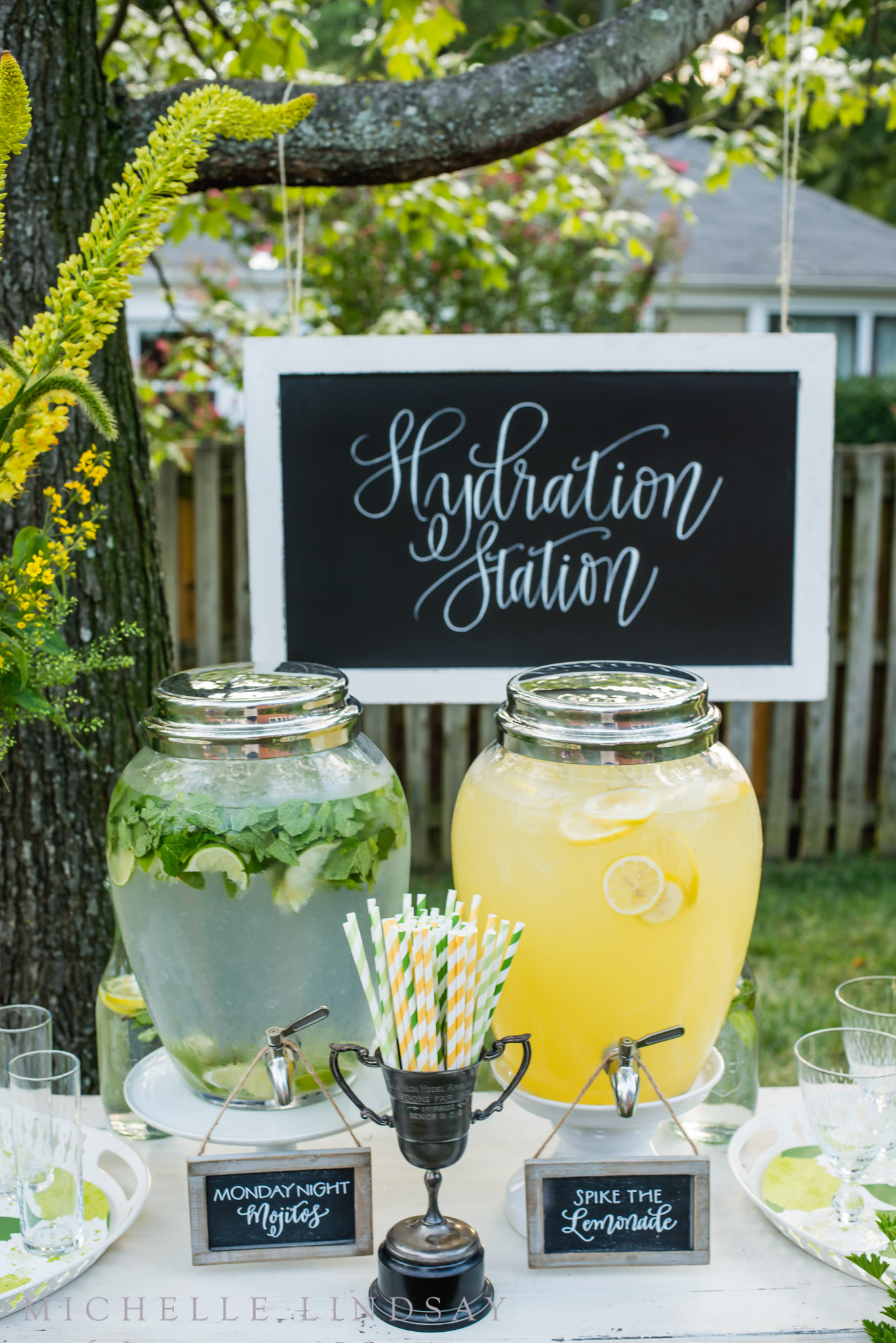 Ideas for a Ladies Fantasy Football Party Ideas | B Floral and Event Design | Michelle Lindsay Photography