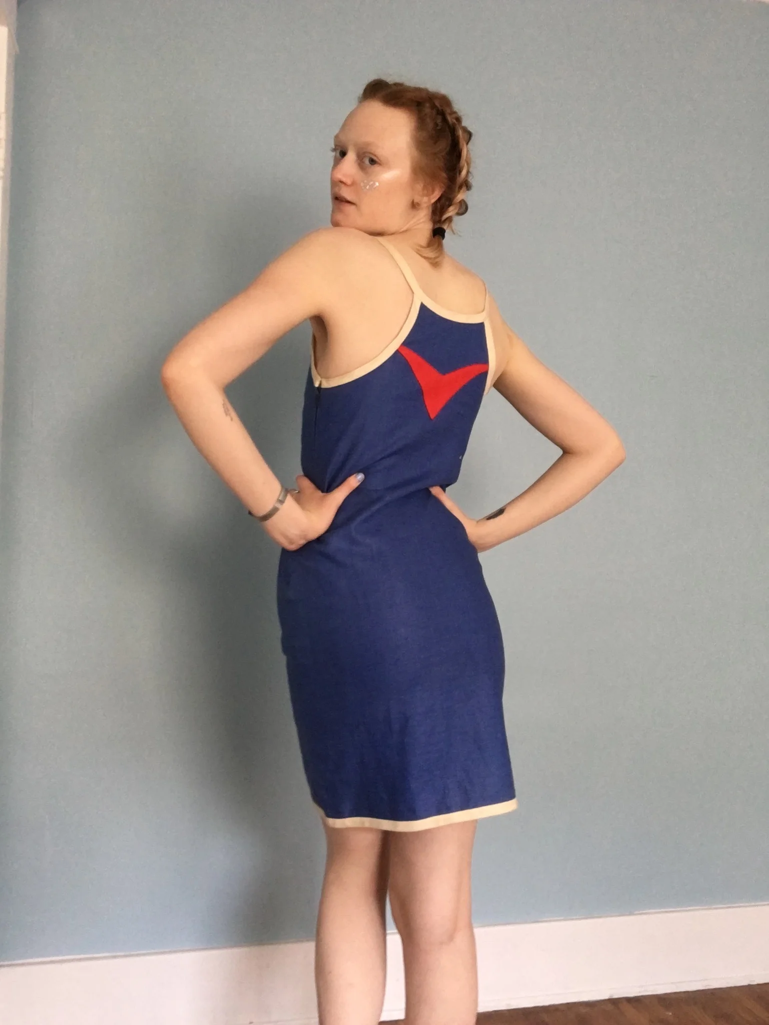 Bill Blass! Blue Linen Sundress