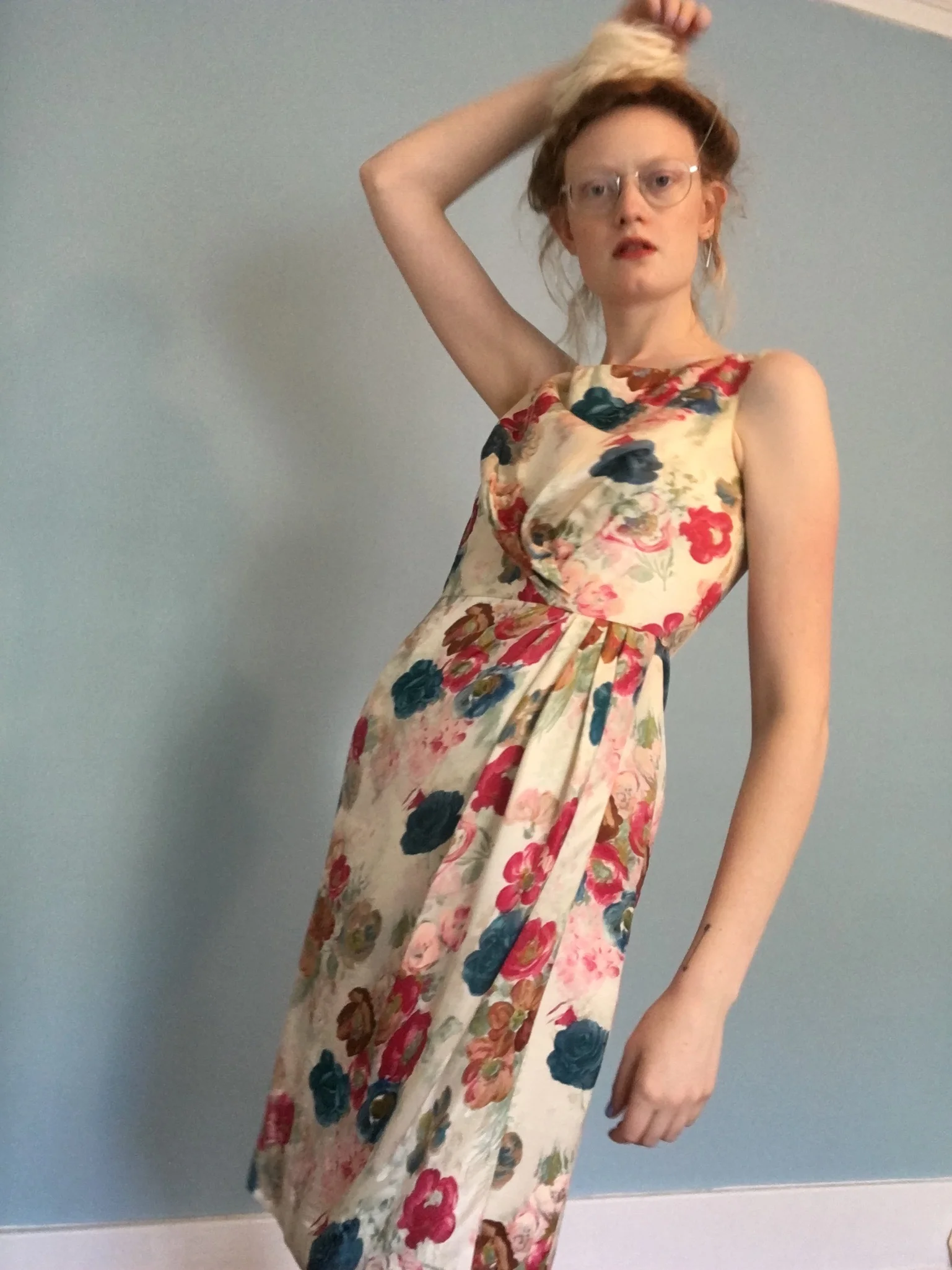 Sleek Floral Cocktail Dress