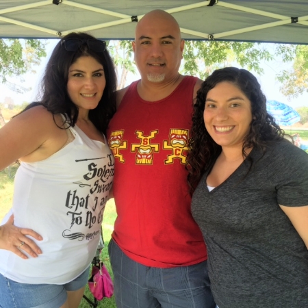 Cousinly love - Go Trojans! And yes, that's a Harry Potter quote on my shirt.