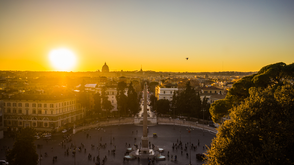 Sunset on Rome