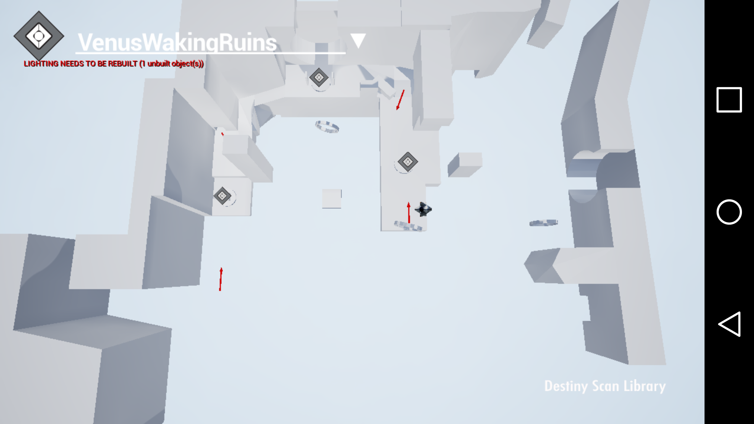 Here is a shot of a level loaded into view