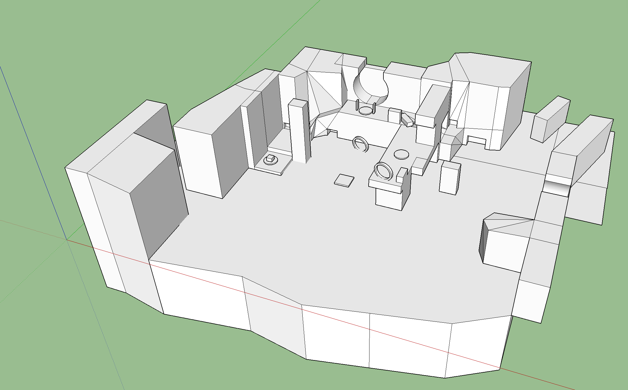 Base 3D model, created in SKetchup