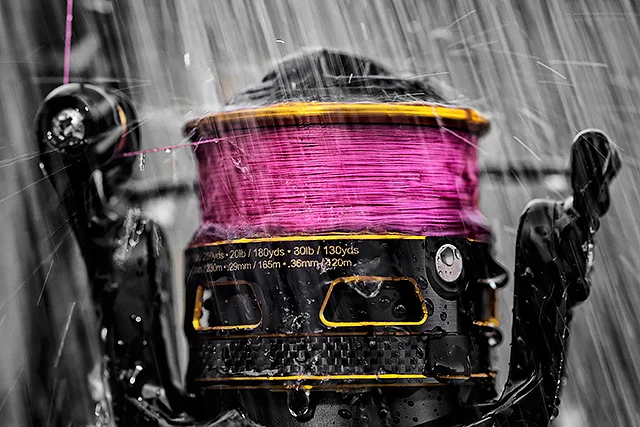 Sufix Performance Pro 8 braid on a Penn Clash spinning reel