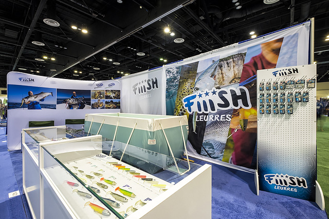 The Fiiish stand just before the iCast show opened on Wednesday morning here in Orlando
