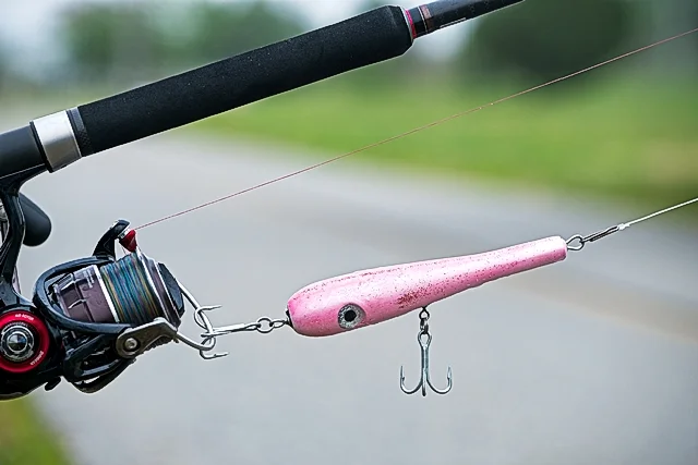 The baby 2.5oz pencil popper that I was casting