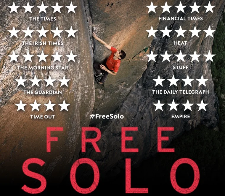 Nothing to do with fishing, but I urge you to watch the ridiculously brilliant, Oscar winning documentary Free Solo 