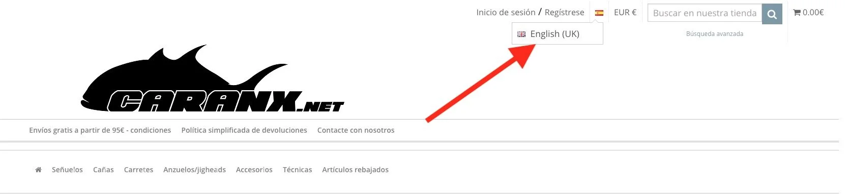 There is an English version of the website, click on the above which drops down from the little Spanish flag at the top