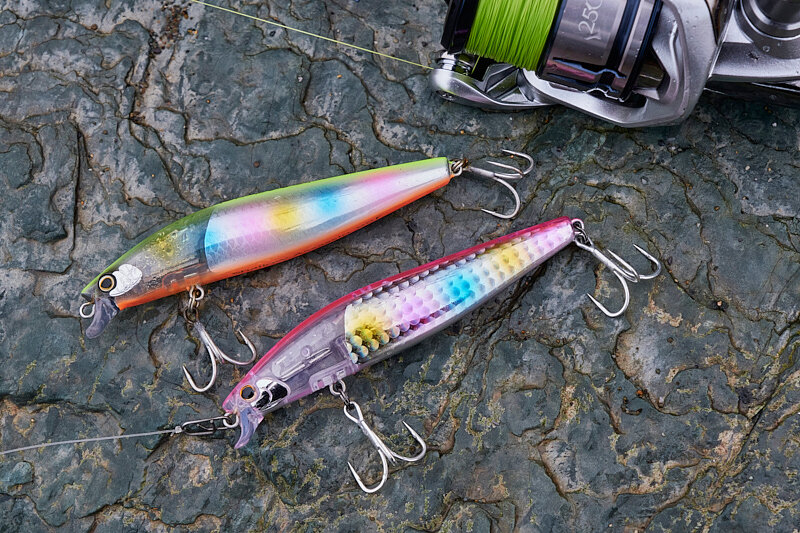 A tale of two lures - an original Shimano hard lure and a direct