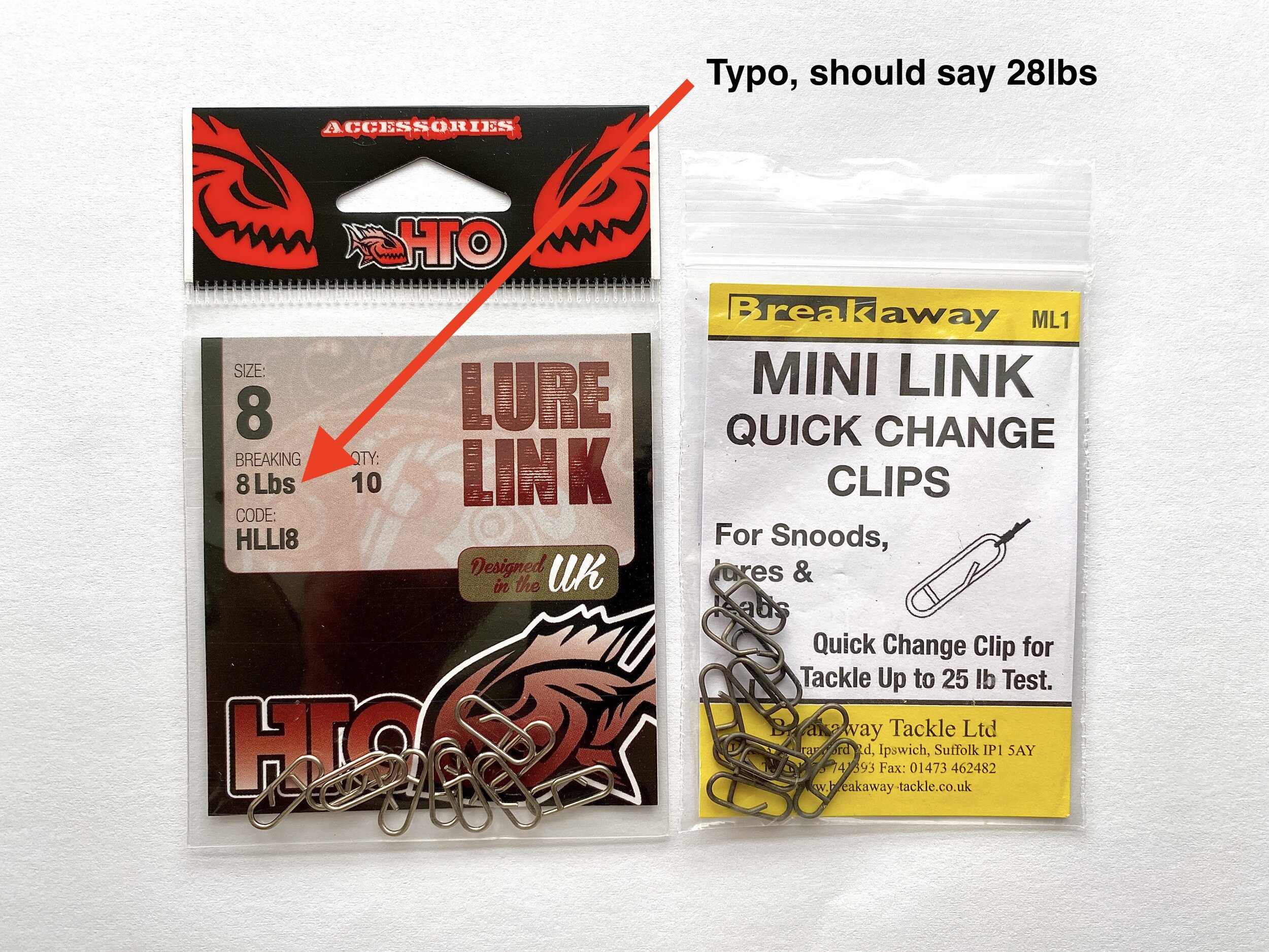 Pack of 10 Breakaway Tackle NEW Quick Change Mini Links