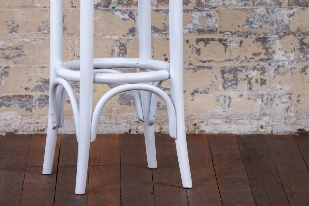 white bentwood bar stool | hire shop | wedding, party & event hire | sydney  | bentwood events