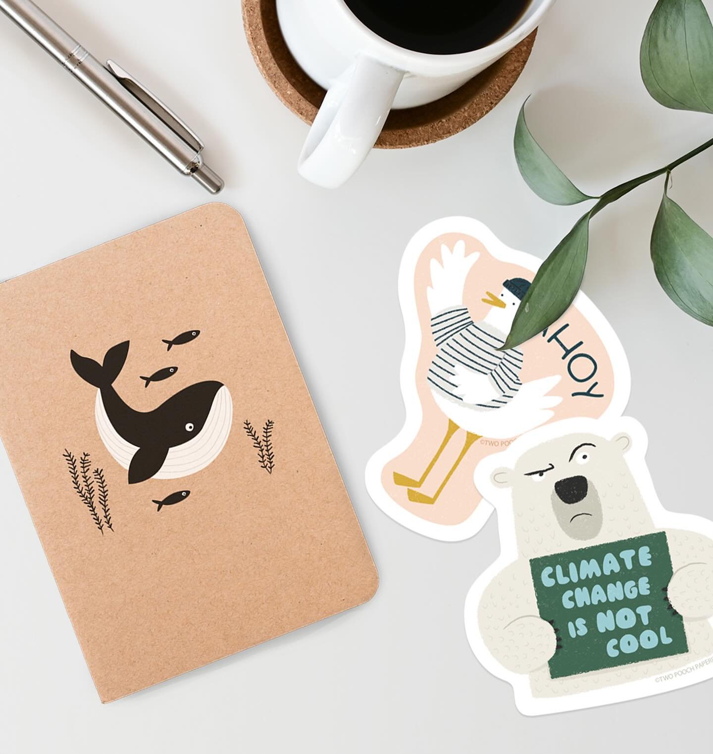In the mood for a spring refresh? Grab some new stickers for your water bottle or one of my new pocket notebooks. 🐳

#pocketnotebook #stickeraddict #stickerlover #papergoods #whalelove #seagullsticker #stationery #springrefresh #climatechangesticker