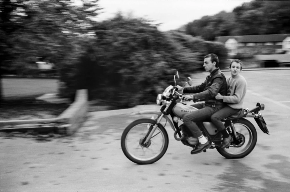 E Sheet 75 Neg 17. Skin. In Skins and Punks. Symond and Neville on Motorbike.jpg