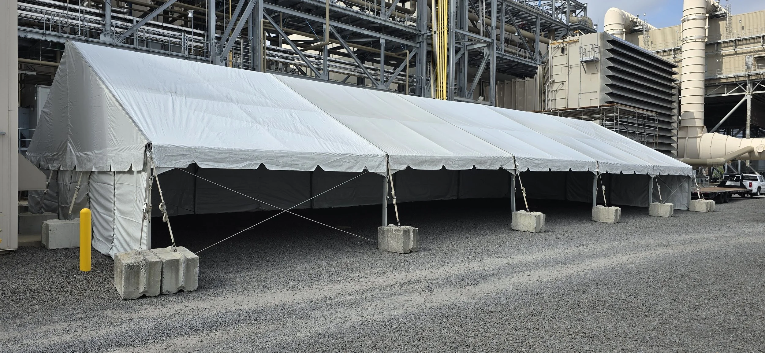 Industrial storage tent rental