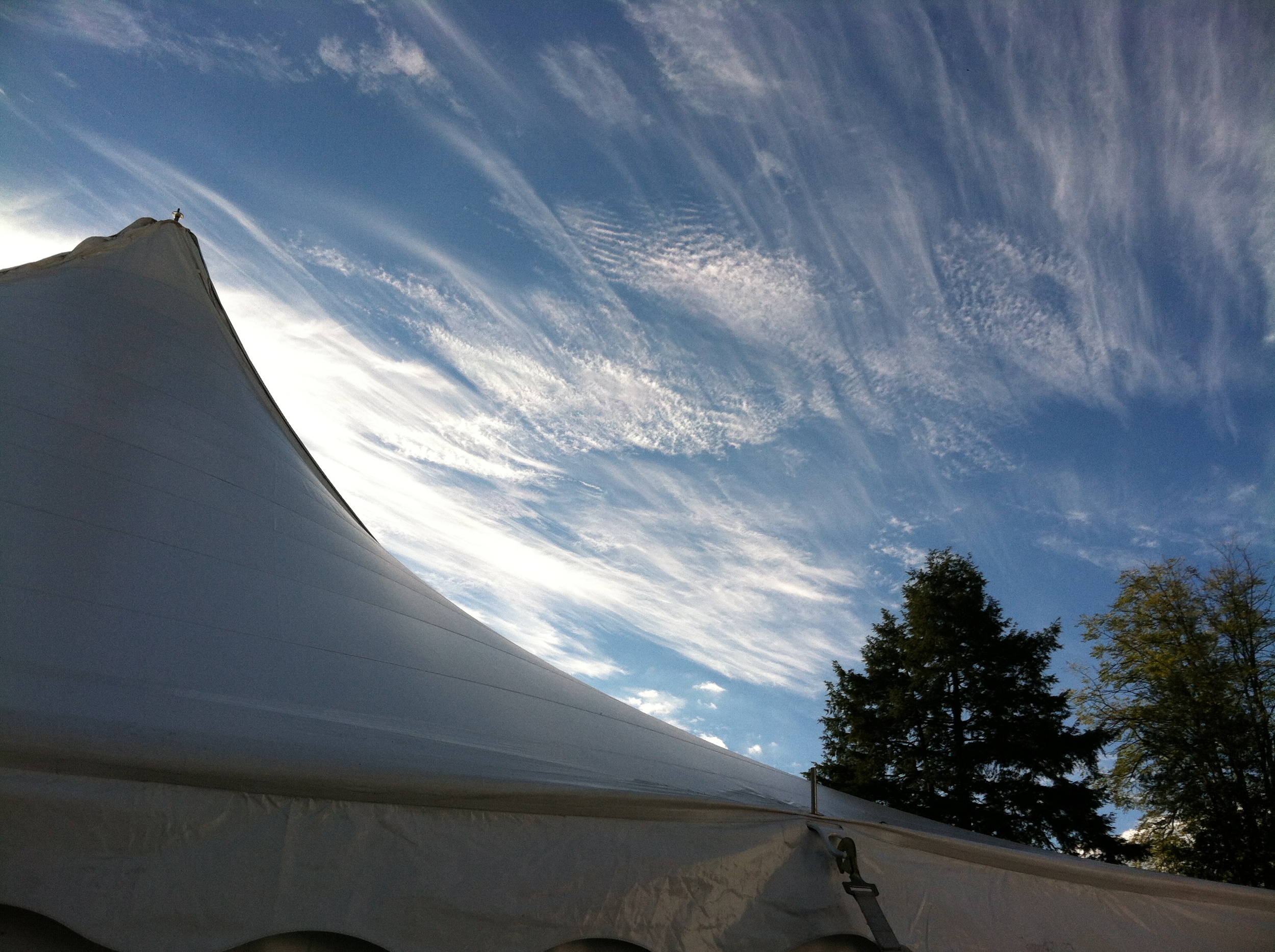 Beautiful sky and beautiful tent