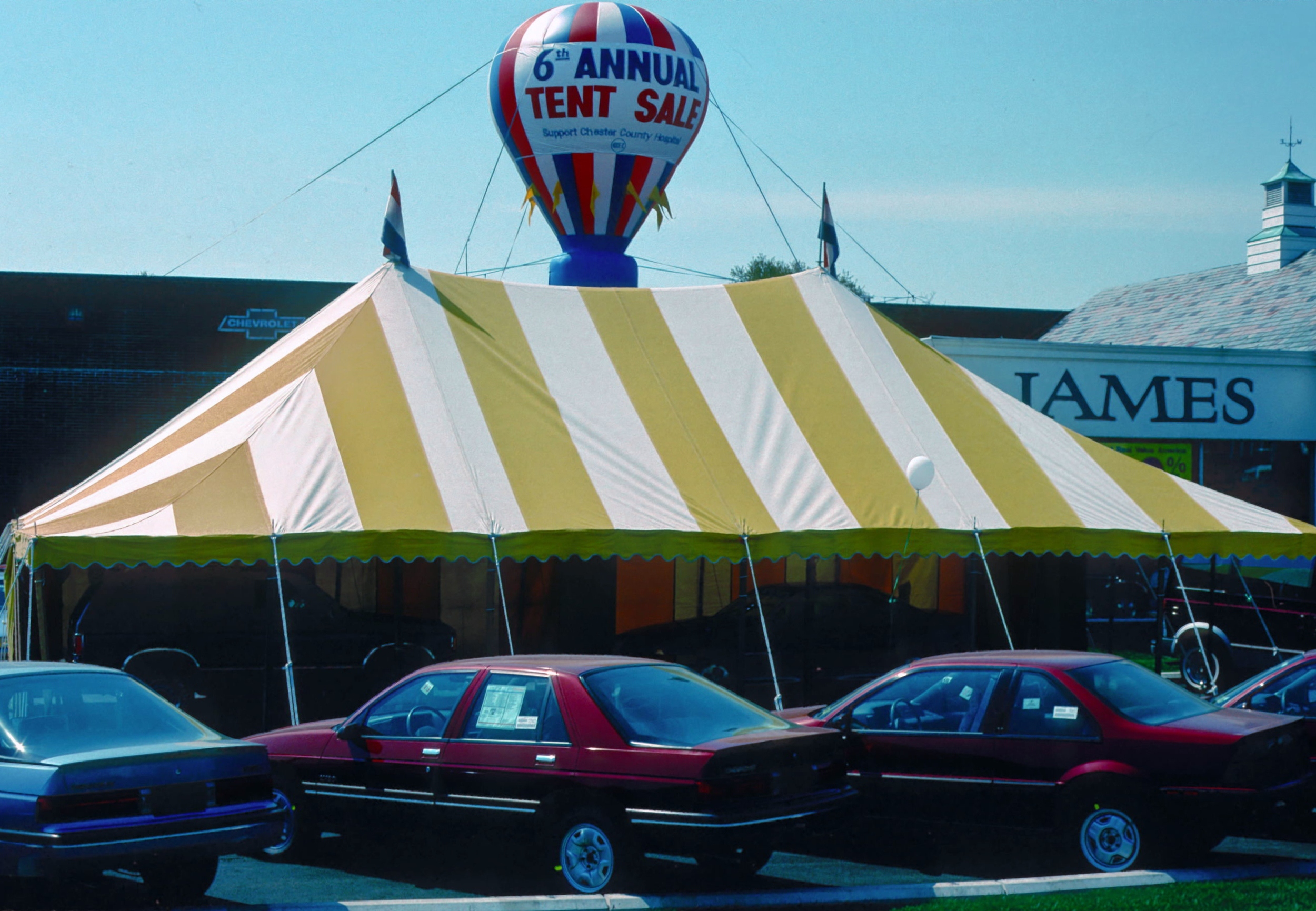  After green and yellow tents, we added yellow and white striped tents 