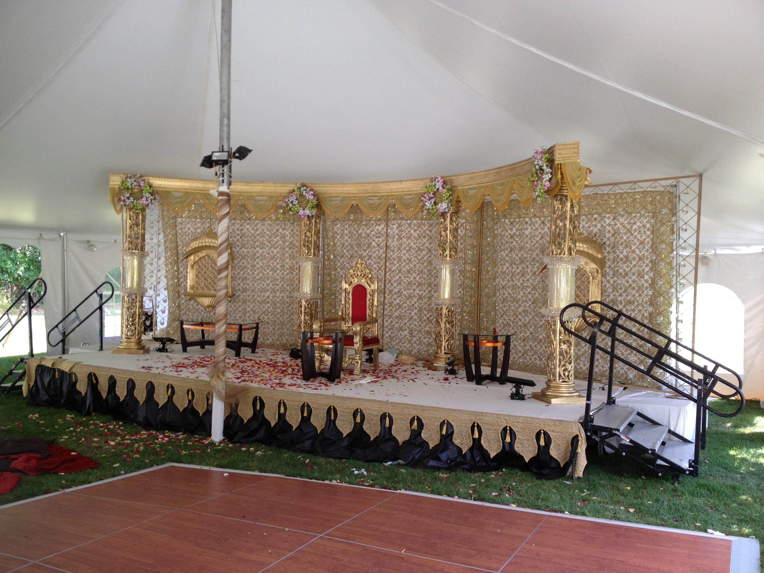 Outdoor tent stages for rent