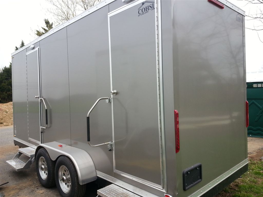 Six person restroom trailer rental