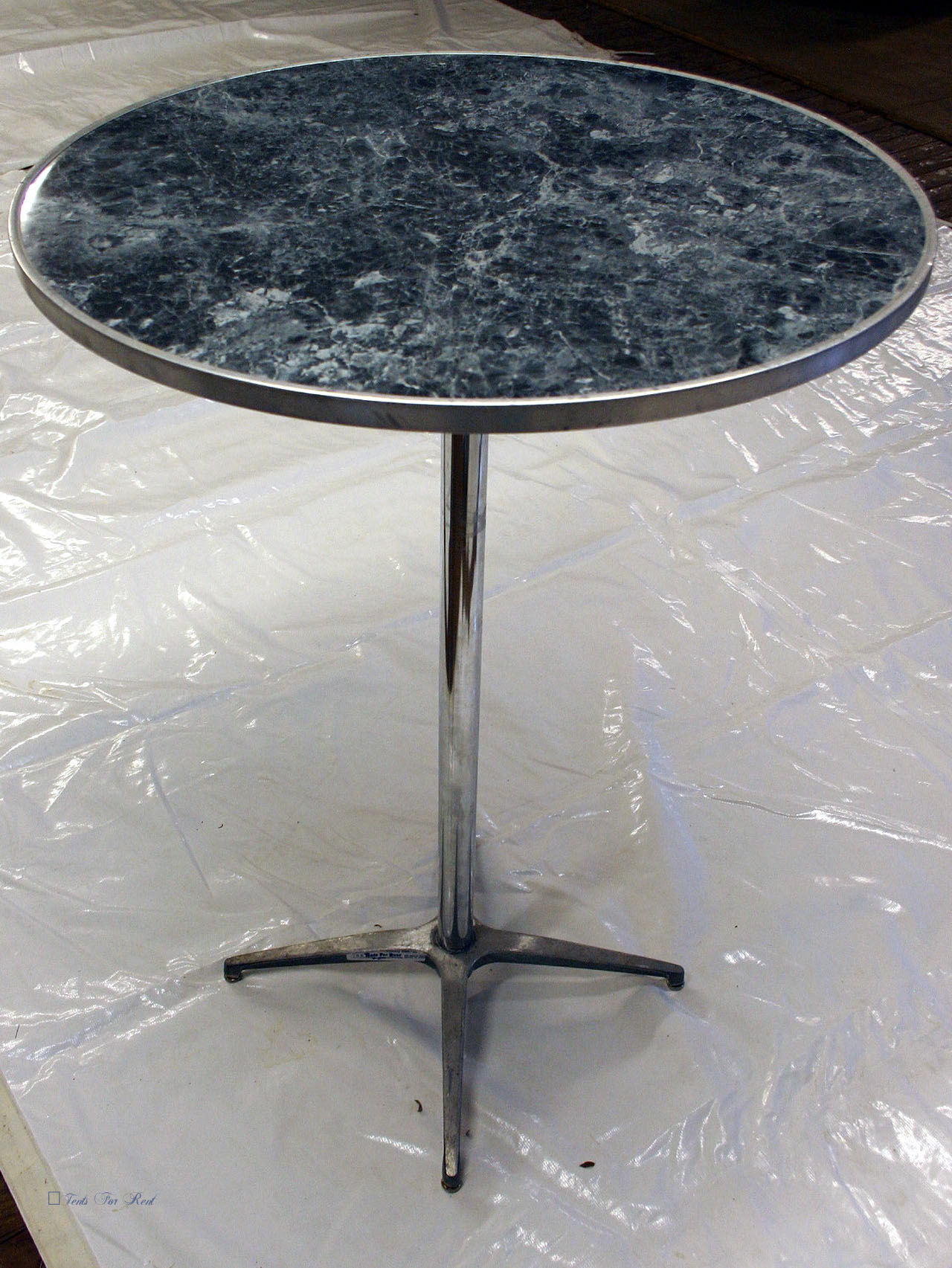 Marble high top cocktail table