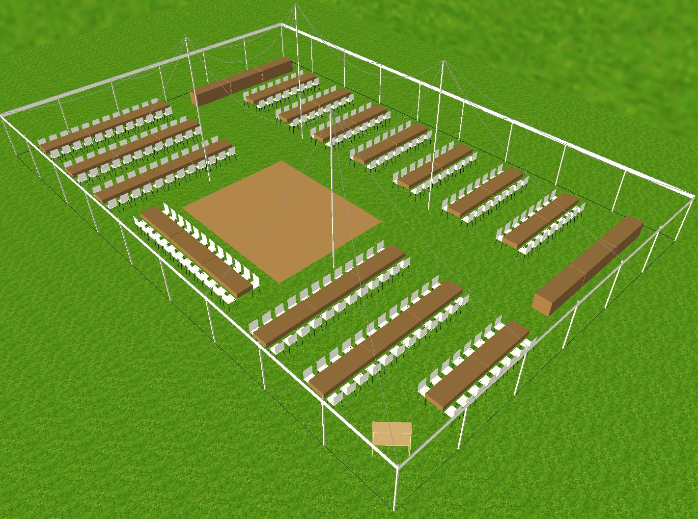 60x90 tent Large seating layout
