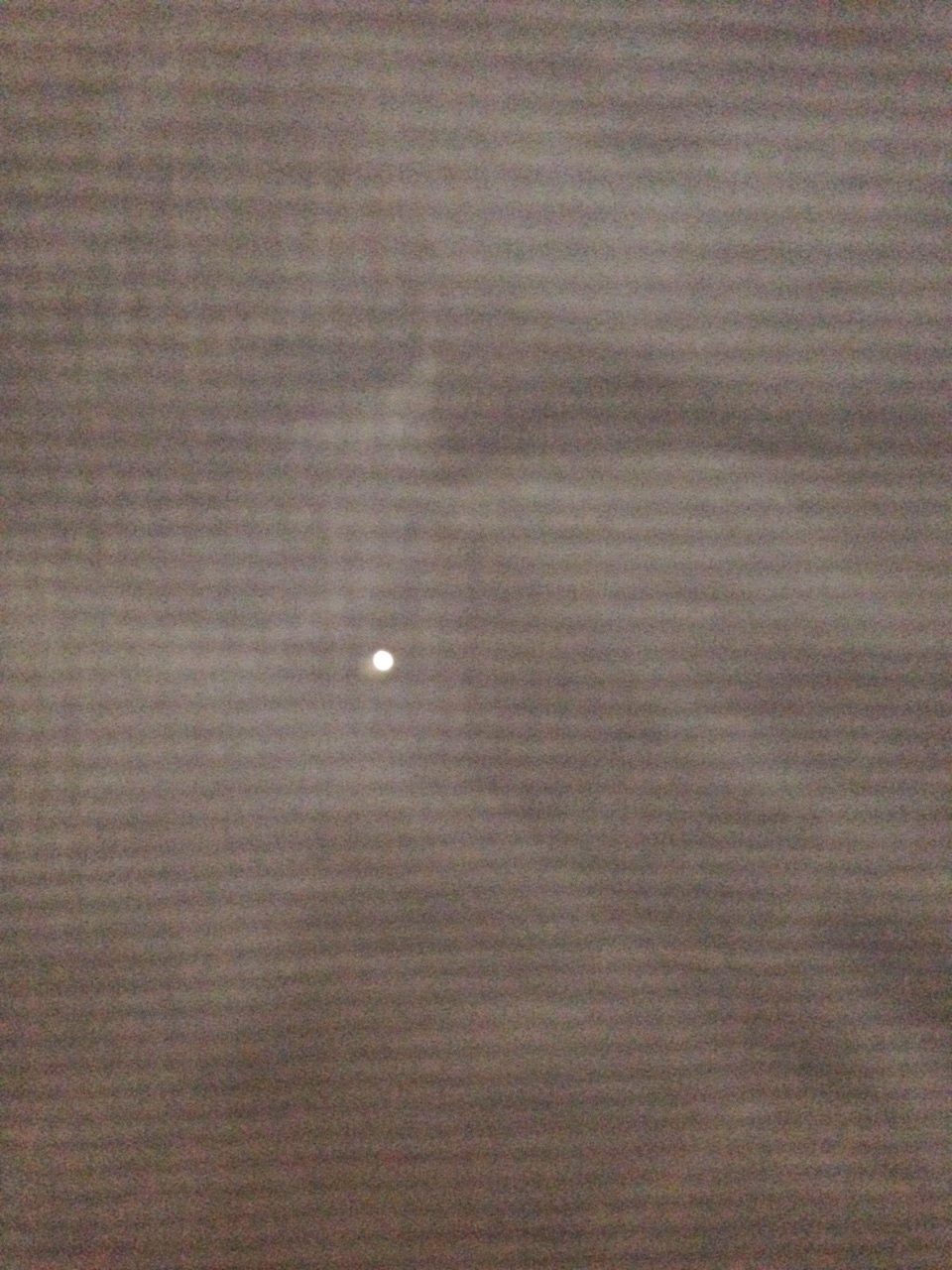 Tent fabric with pinhole