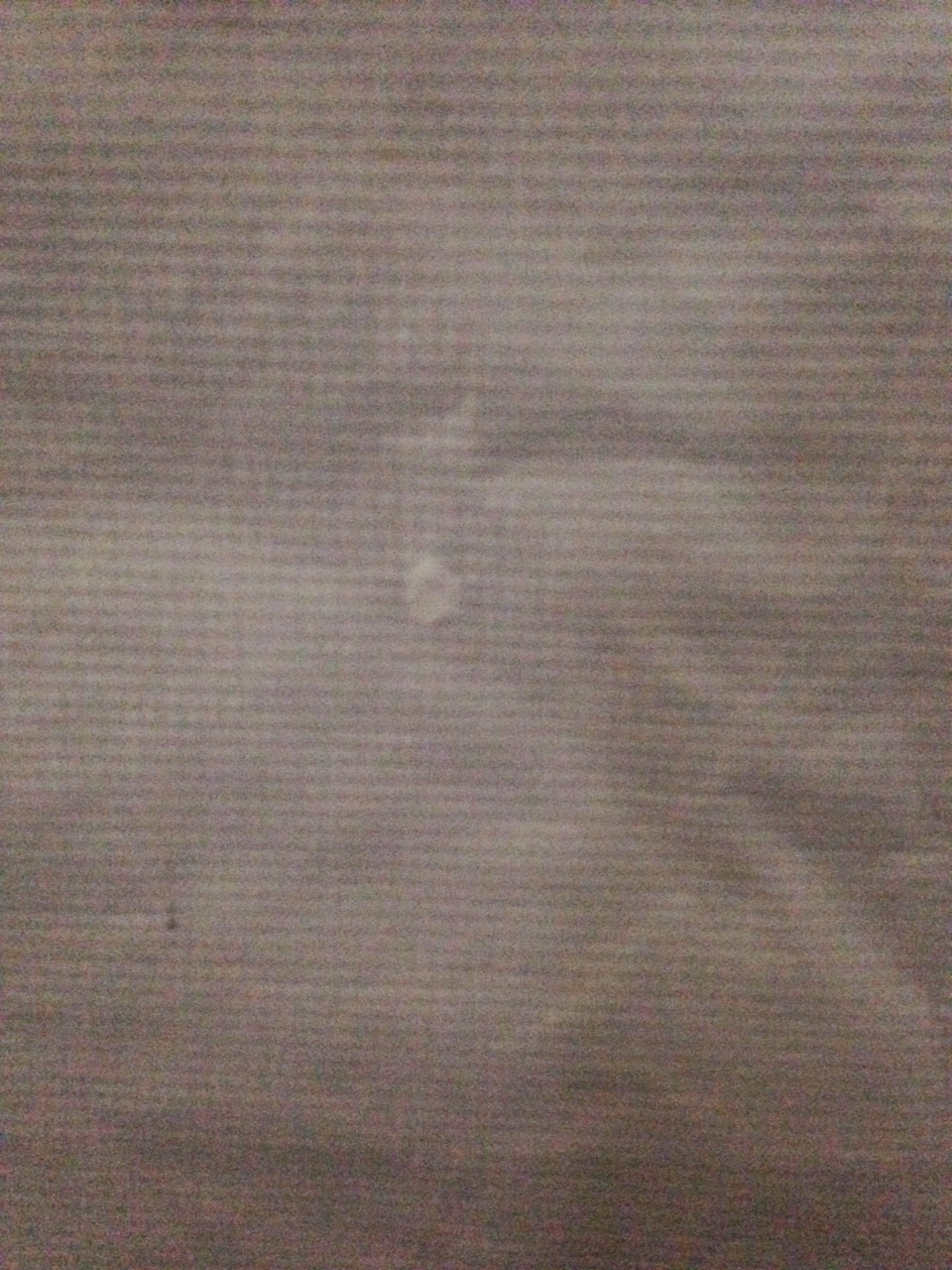 Tent fabric after pin hole repair