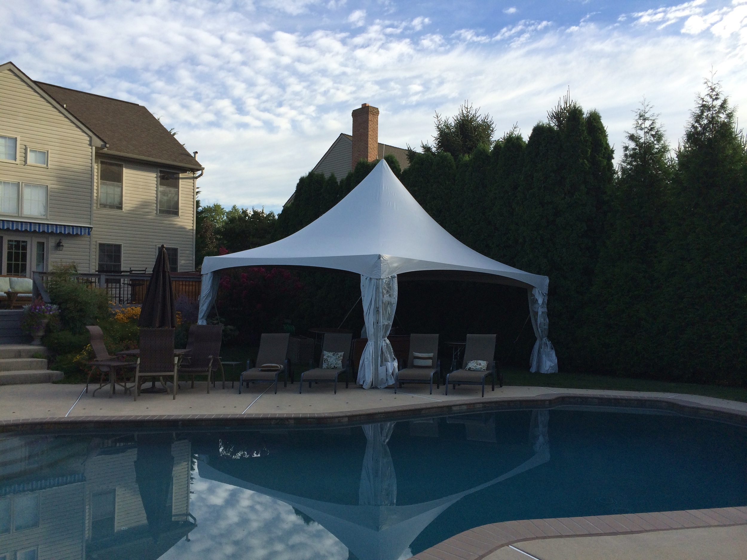 Backyard party tent for rent in Ephrata, PA