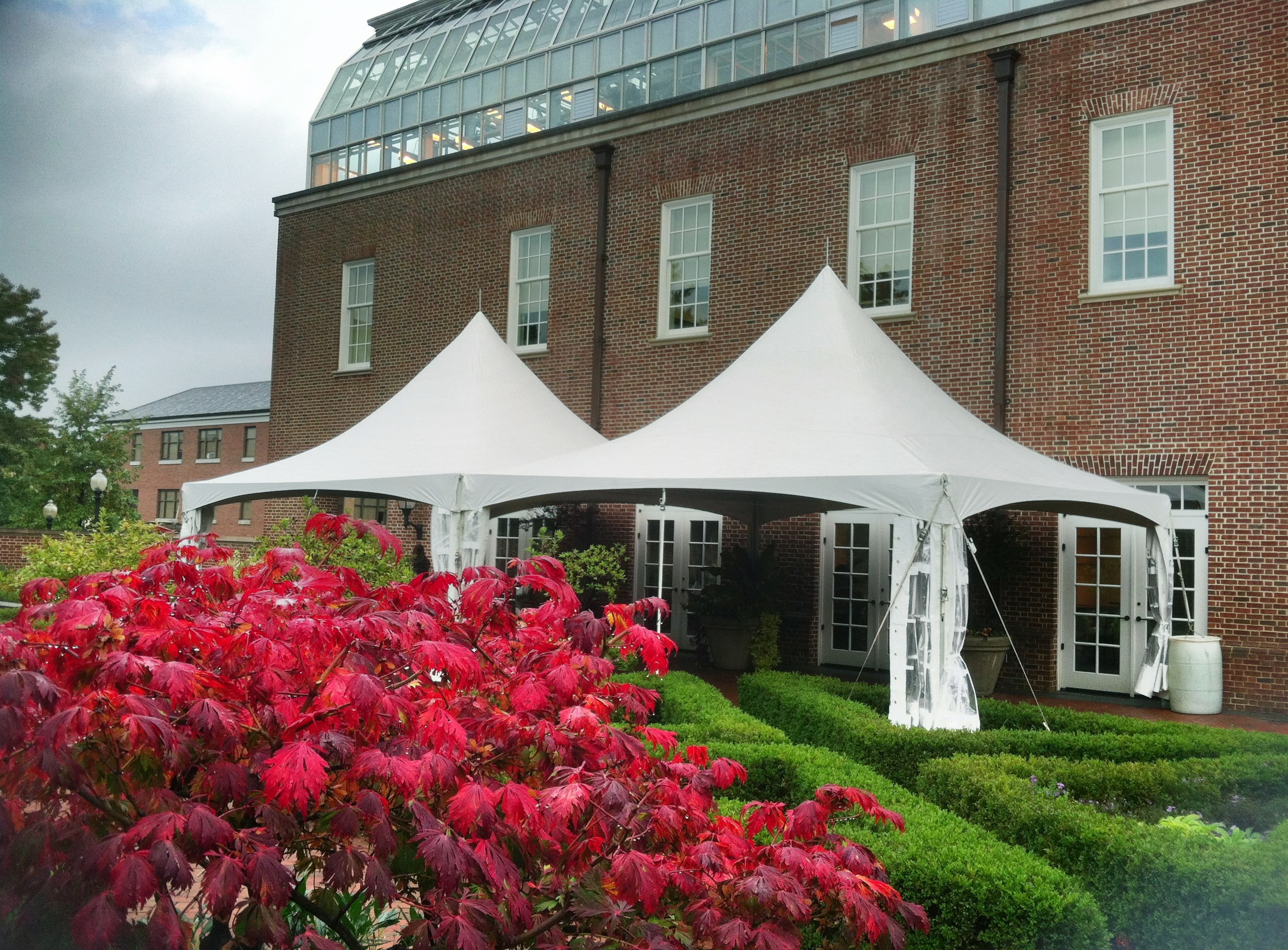 Both small and large tents are available for rental