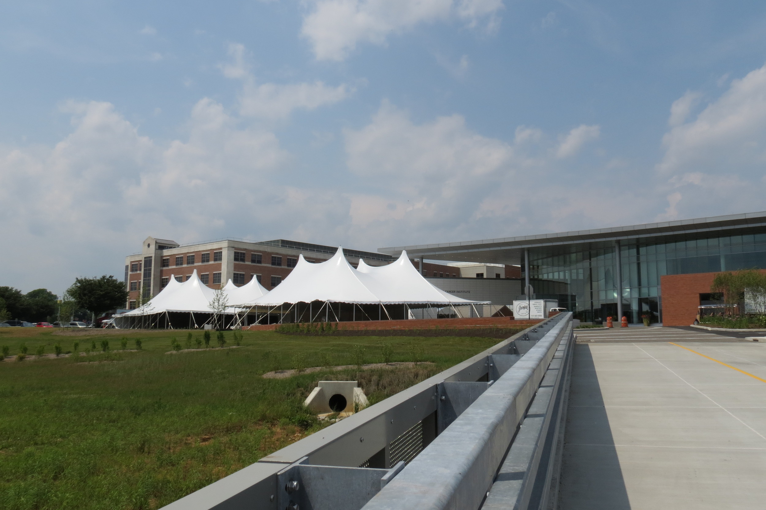 Outdoor government event tents