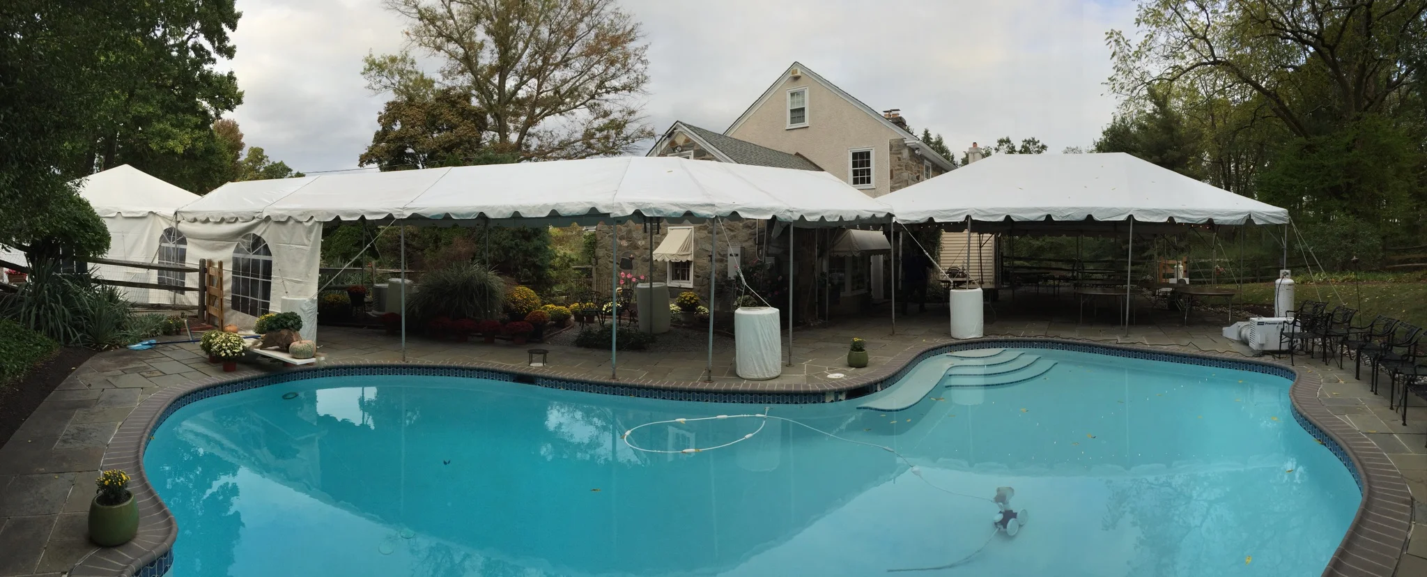 Poolside tents