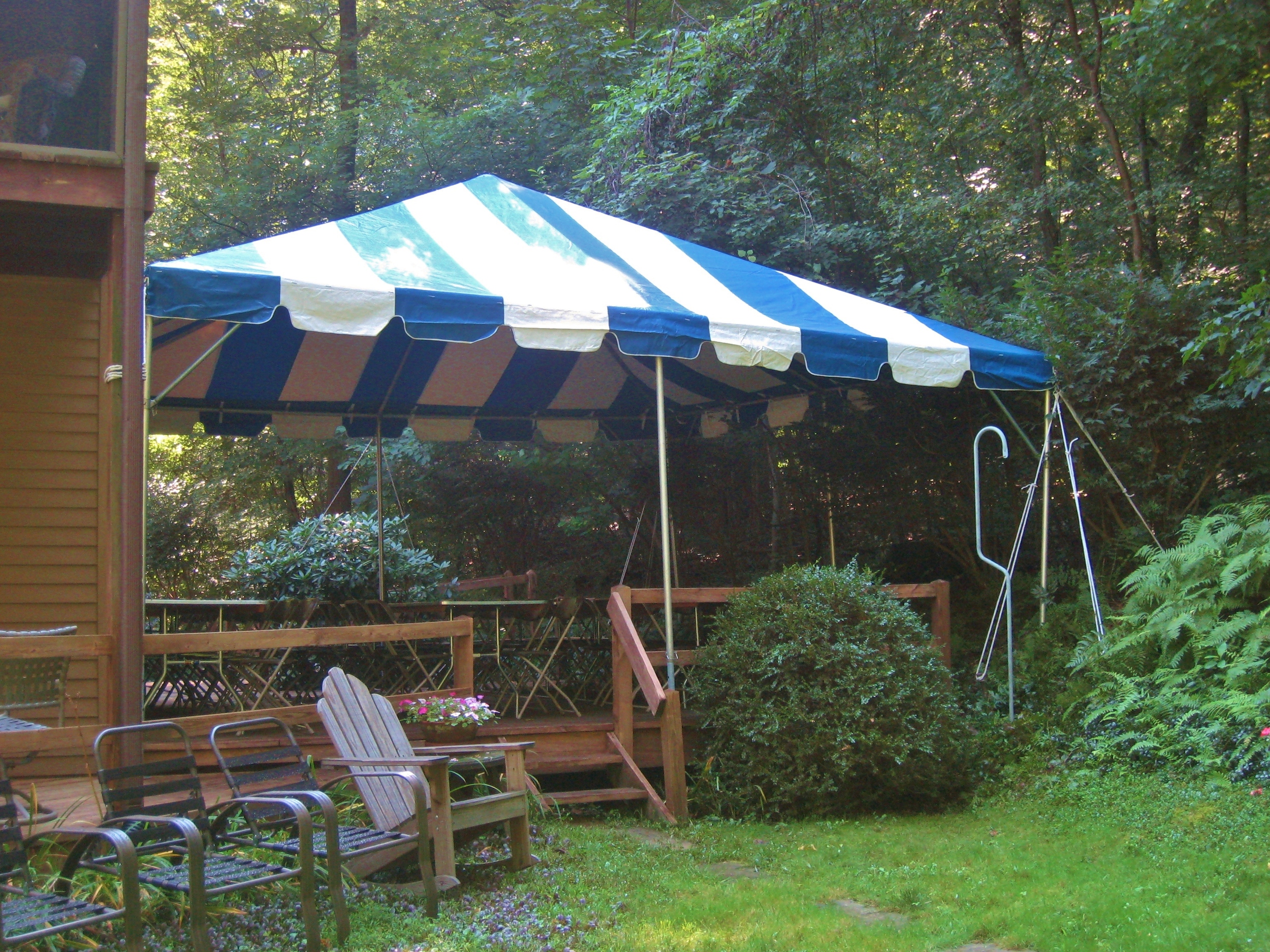 Tent over a deck