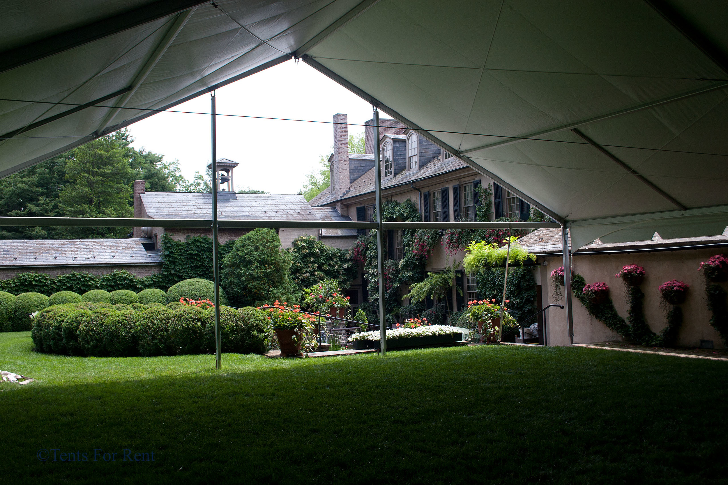 Tent in a garden