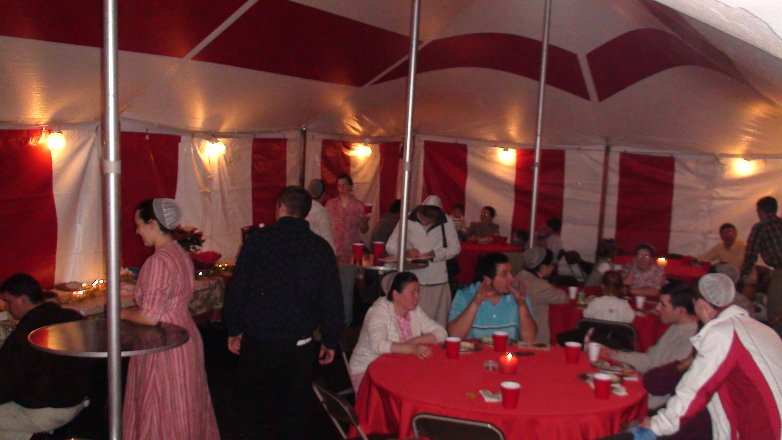 Christmas party in a tent