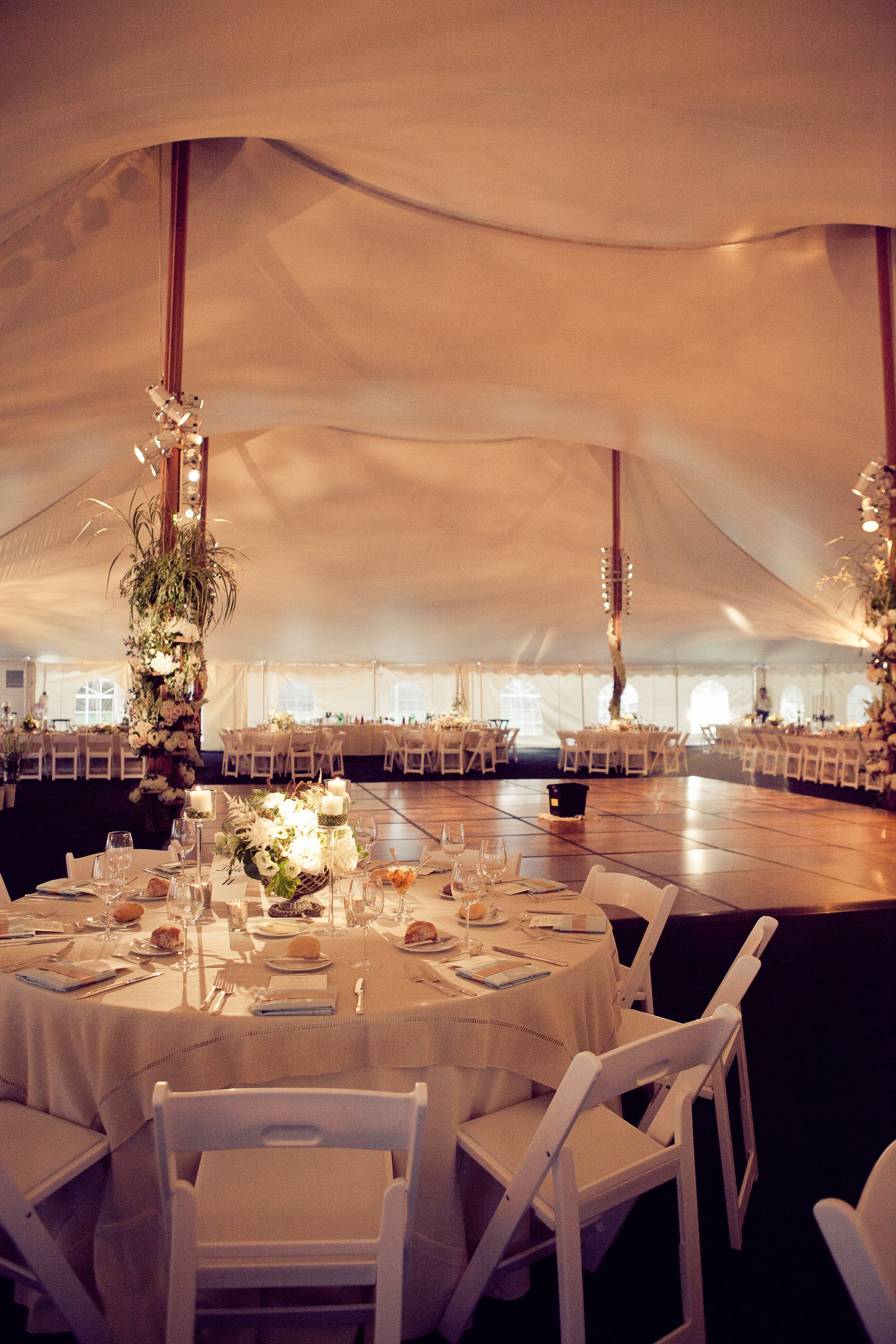 Cooled outdoor wedding tent