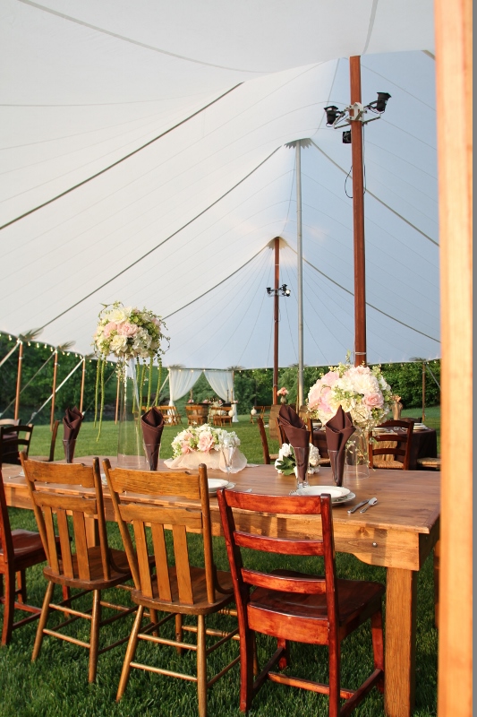 Translucent sailcloth wedding tent