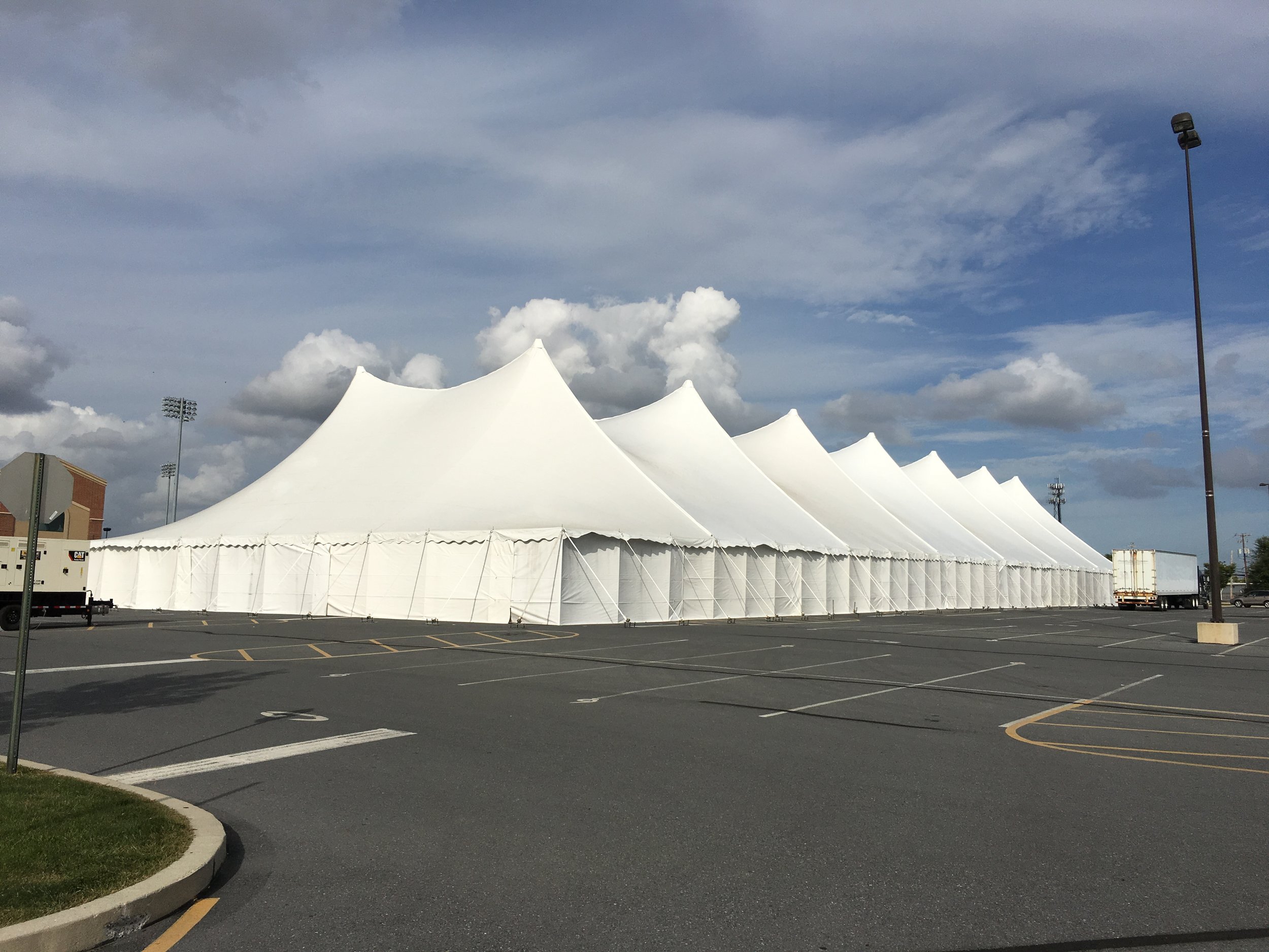Disaster response headquarters tents