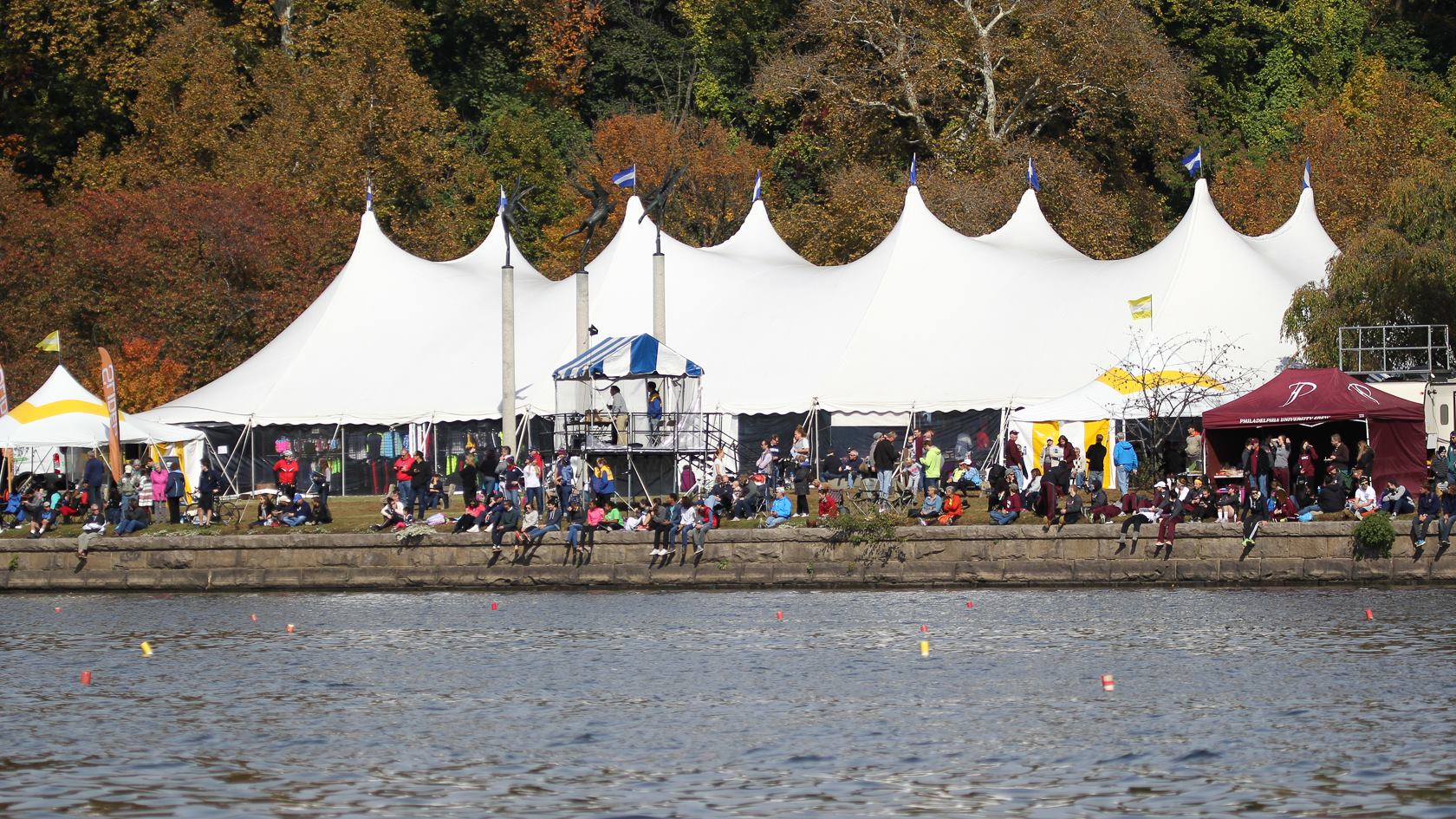 Tents at Fairmount Park for rowing event