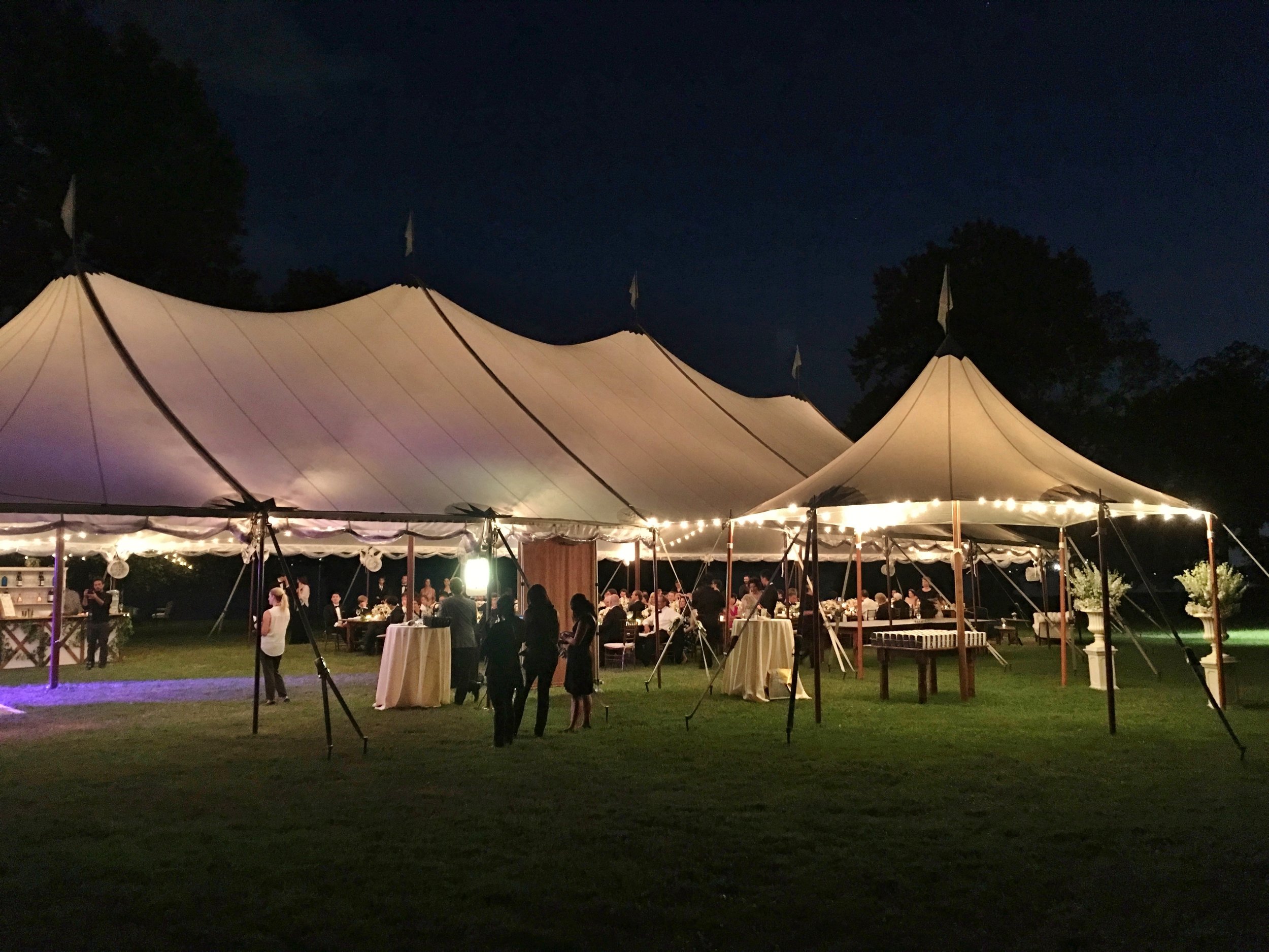 Sailcloth wedding tents for rent in Middletown
