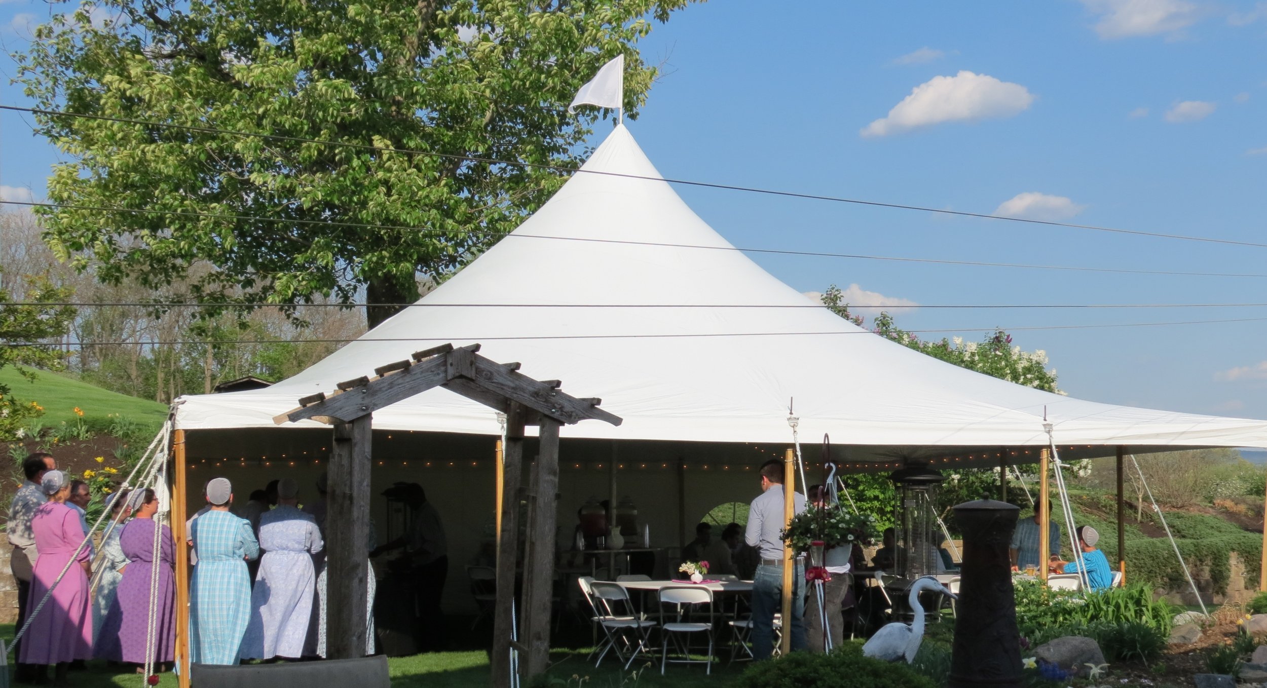 30x30 white graduation party tent