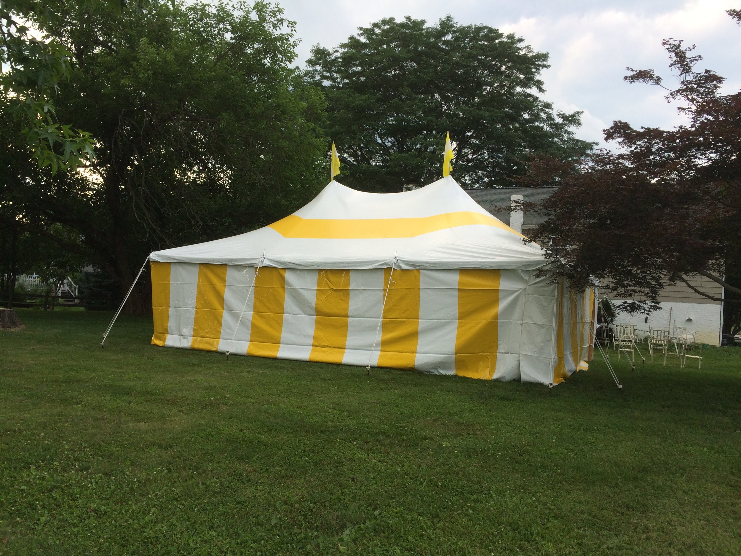Outdoor graduation party tent
