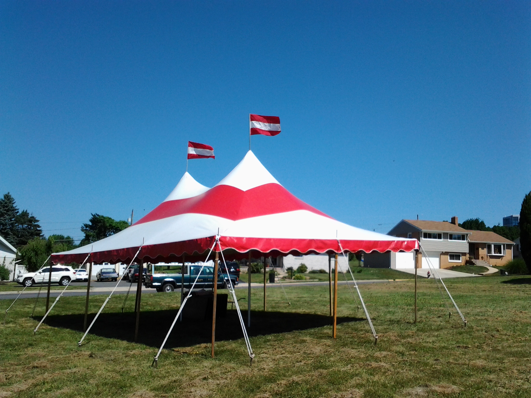 Graduation party outdoor tent