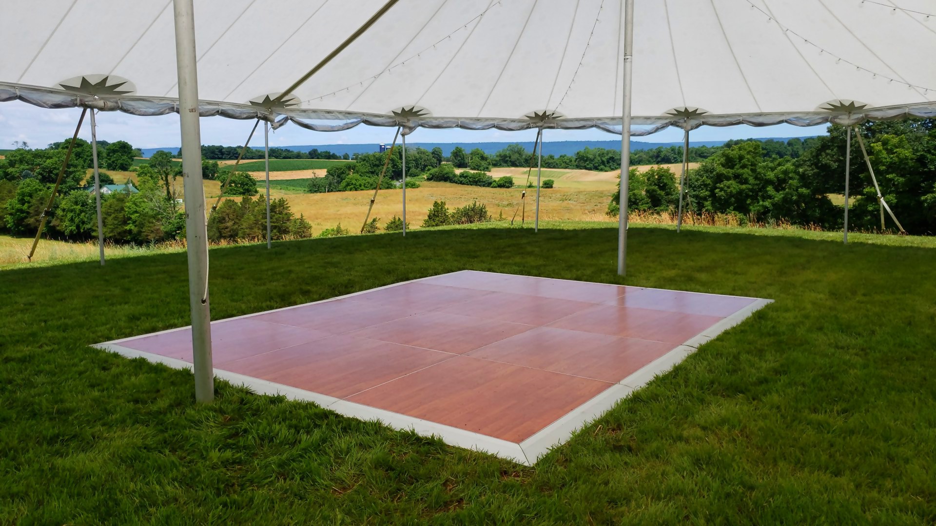 Dance floor under tent in Vineland, NJ